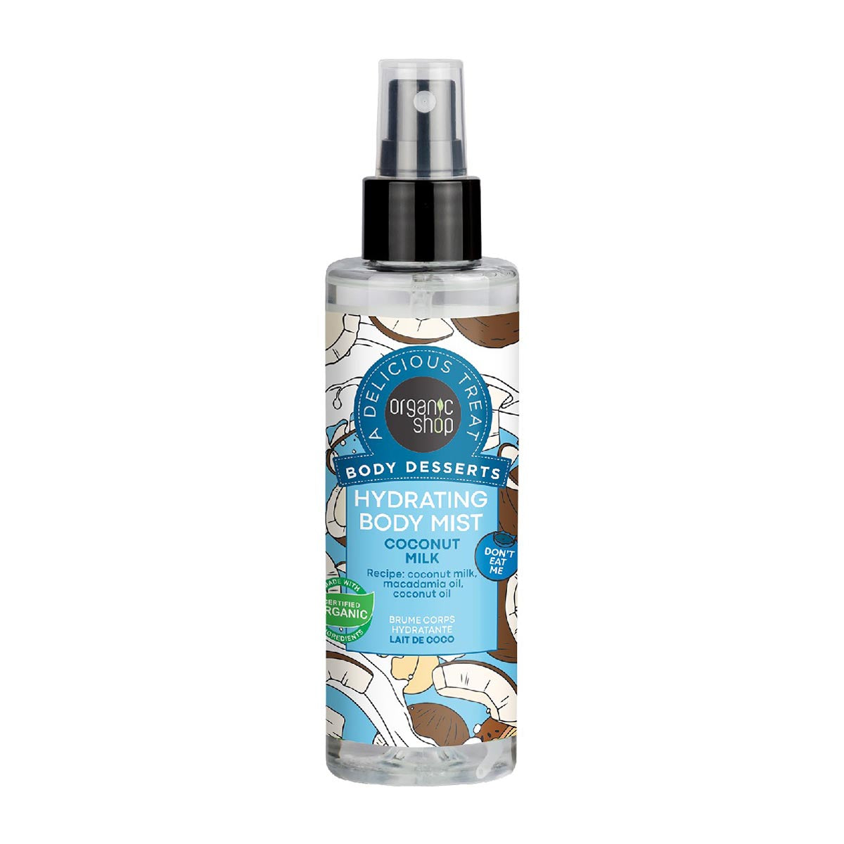 Organic Shop Body Desserts Coconut Milk Spray Corporal Hidratante 200Ml Vaporizador